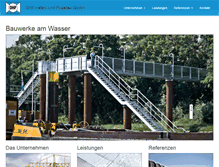 Tablet Screenshot of ohf-wasserbau.de